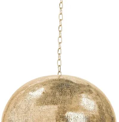 Pierced Metal Sphere Pendant (Natural Brass)