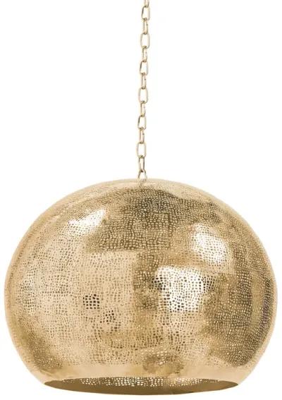 Pierced Metal Sphere Pendant (Natural Brass)