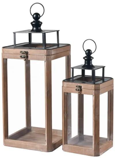 Dowd Lantern - Set of 2 Brown