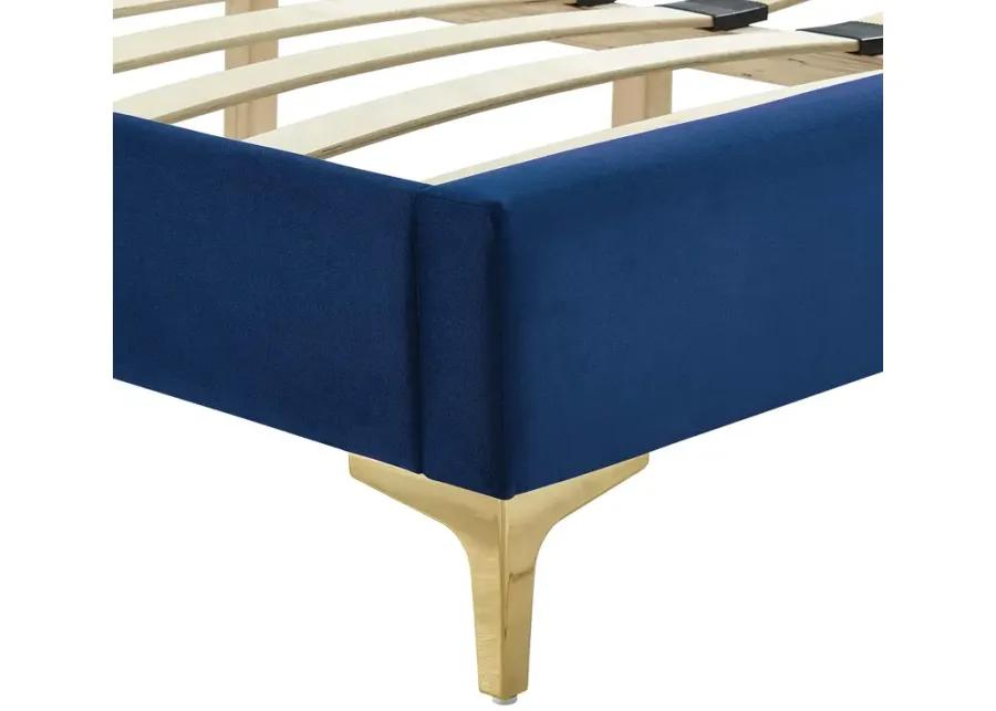 Yasmine Channel Tufted Performance Velvet Full Platform Bed