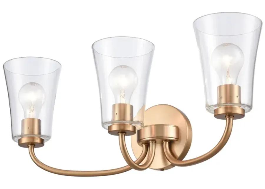 Emily 23'' Wide 3-Light Vanity Light - Brushed Gold