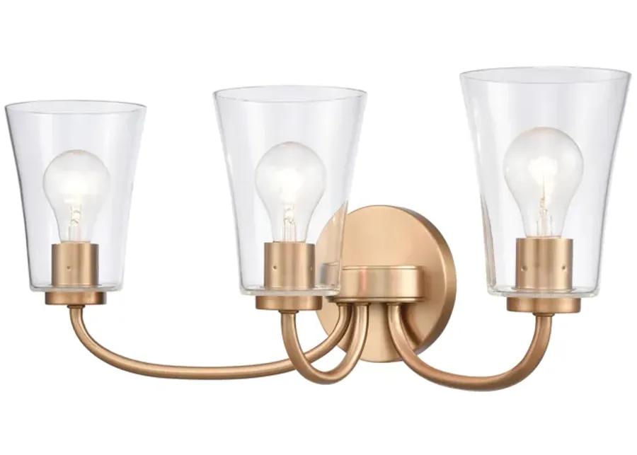 Emily 23'' Wide 3-Light Vanity Light - Brushed Gold