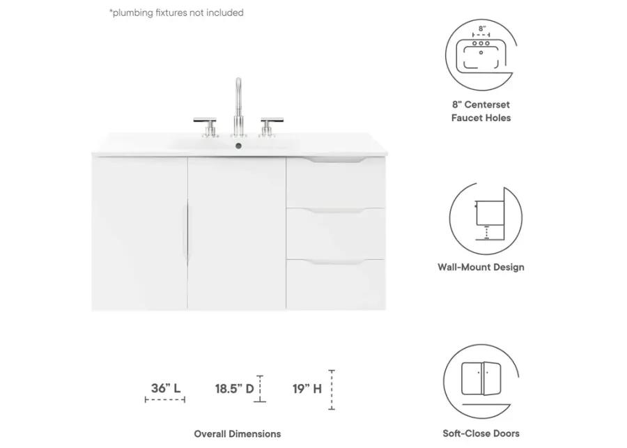 Vitality 36" Bathroom Vanity Cabinet (Sink Basin Not Included)