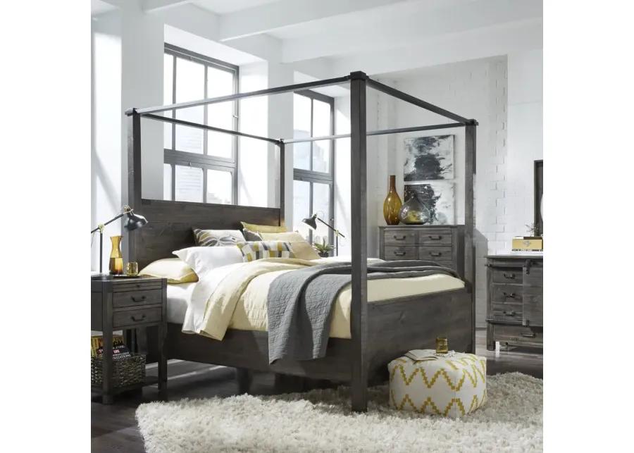 Abington Poster Bed in Weathered Charcoal