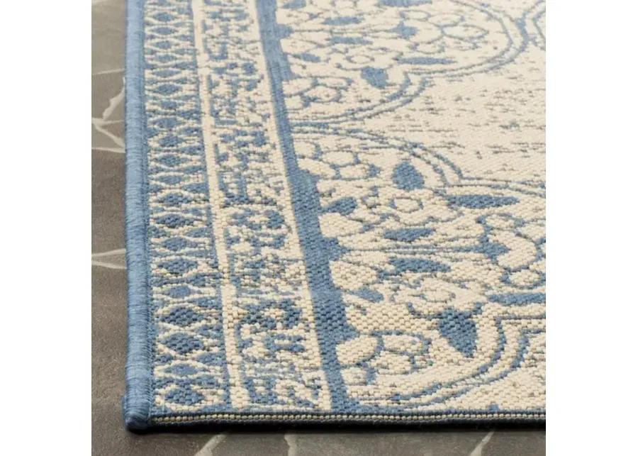 LINDEN 174 Collection LND174M-28 Blue / Creme 2'-2" X 8'