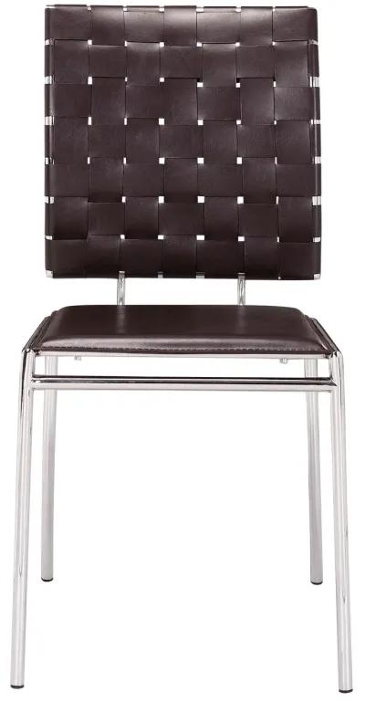 Criss Cross Dining Chair (Set of 4) Espresso