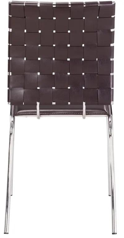 Criss Cross Dining Chair (Set of 4) Espresso