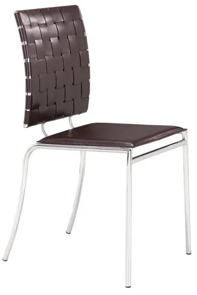 Criss Cross Dining Chair (Set of 4) Espresso