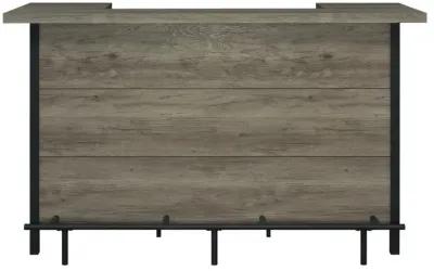 Bellemore Bar Unit with Footrest Grey Driftwood and Black