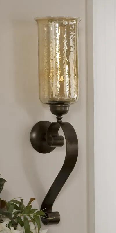 Joselyn Bronze Candle Wall Sconce