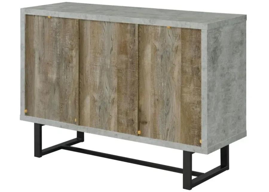 Abelardo 3-drawer Accent Cabinet Weathered Oak and Cement