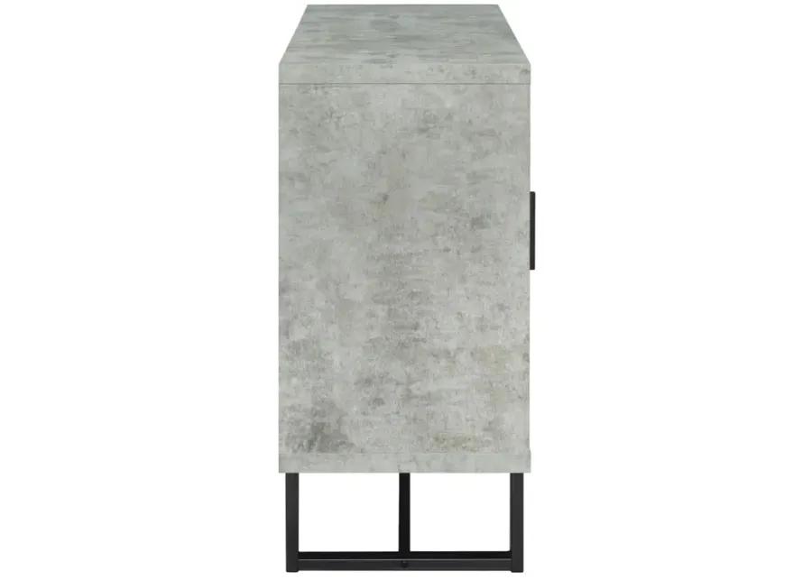 Abelardo 3-drawer Accent Cabinet Weathered Oak and Cement