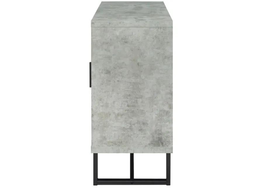 Abelardo 3-drawer Accent Cabinet Weathered Oak and Cement