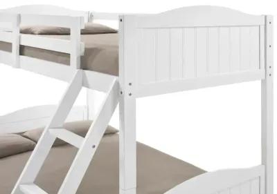 Arlo Twin Over Full Bunk Bed with Ladder White