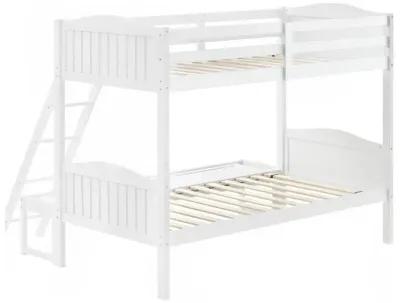 Arlo Twin Over Full Bunk Bed with Ladder White