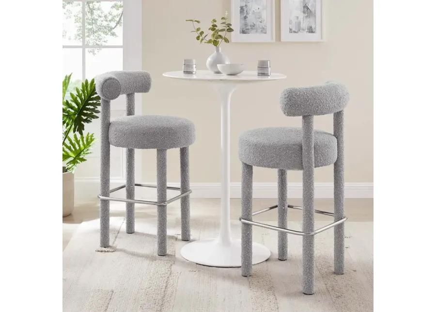 Toulouse Boucle Fabric Bar Stool - Set of 2