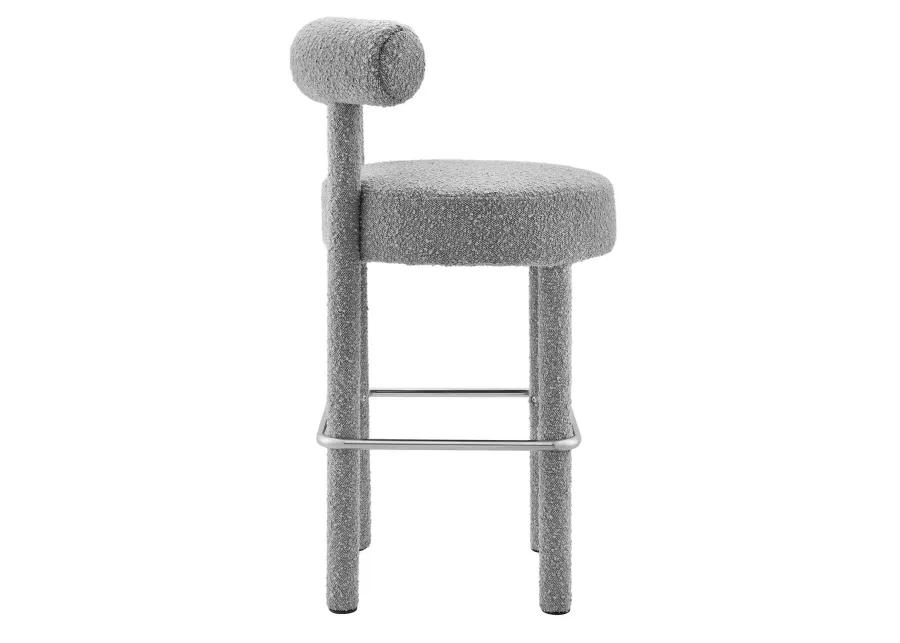 Toulouse Boucle Fabric Bar Stool - Set of 2