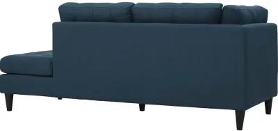 Empress 2 Piece Upholstered Fabric Right Facing Bumper Sectional