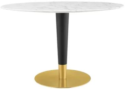 Zinque 48" Oval Artificial Marble Dining Table