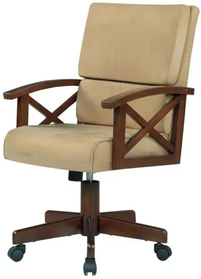 Marietta Upholstered Game Chair Tobacco and Tan