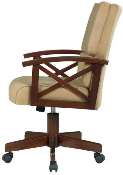 Marietta Upholstered Game Chair Tobacco and Tan