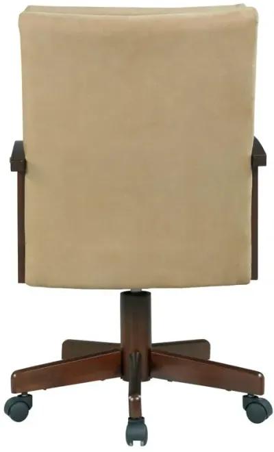 Marietta Upholstered Game Chair Tobacco and Tan