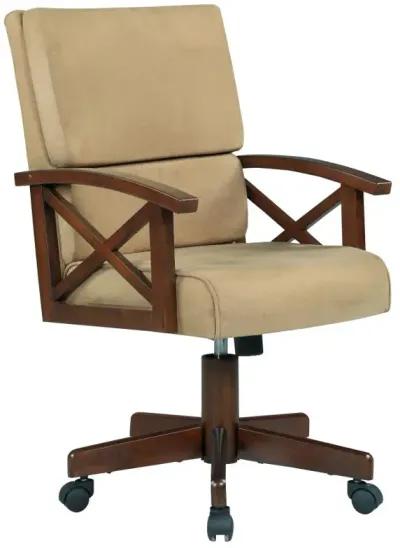 Marietta Upholstered Game Chair Tobacco and Tan