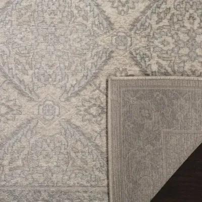 Brentwood 863 Cream / Grey 2' X 14' Runner Powerloomed Rug