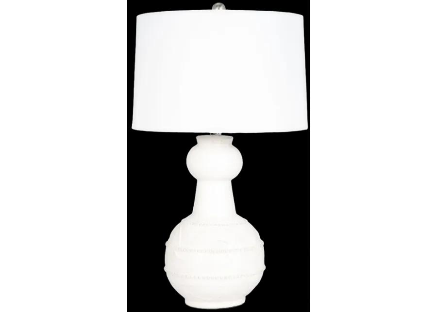 Ceramic 28" Bottle Table Lamp, White