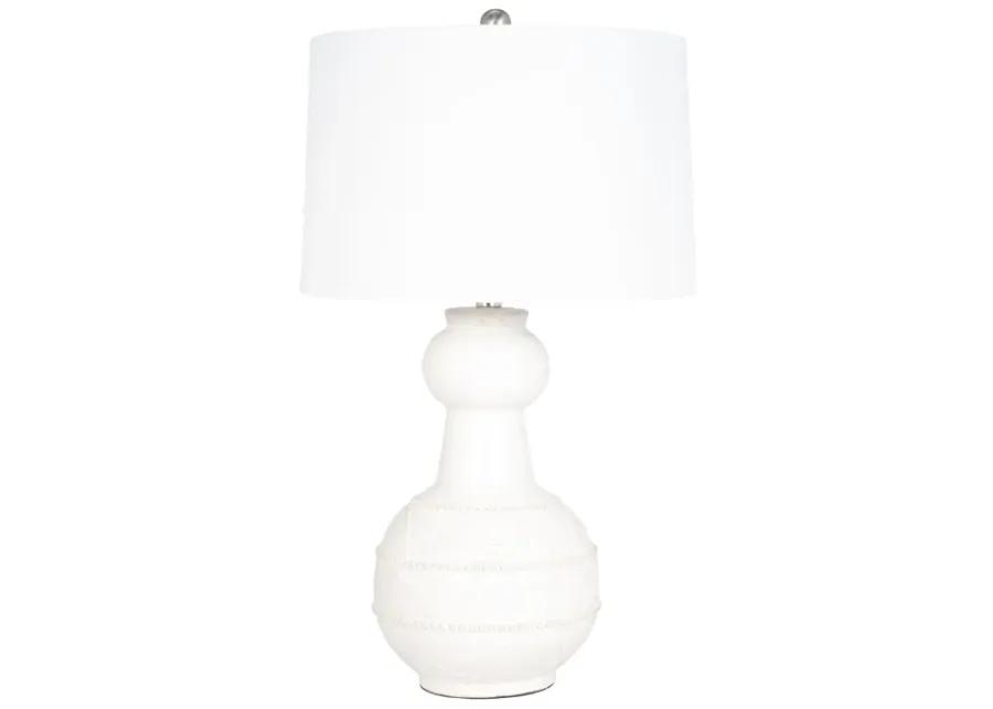 Ceramic 28" Bottle Table Lamp, White