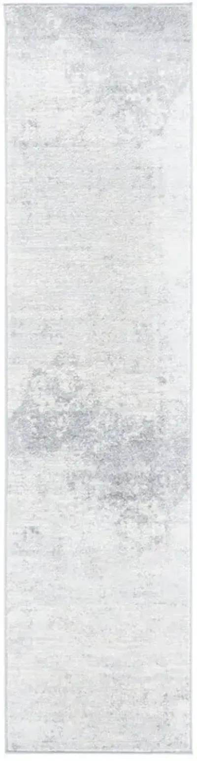 Brentwood 822 Ivory / Grey 2' X 22' Runner Powerloomed Rug