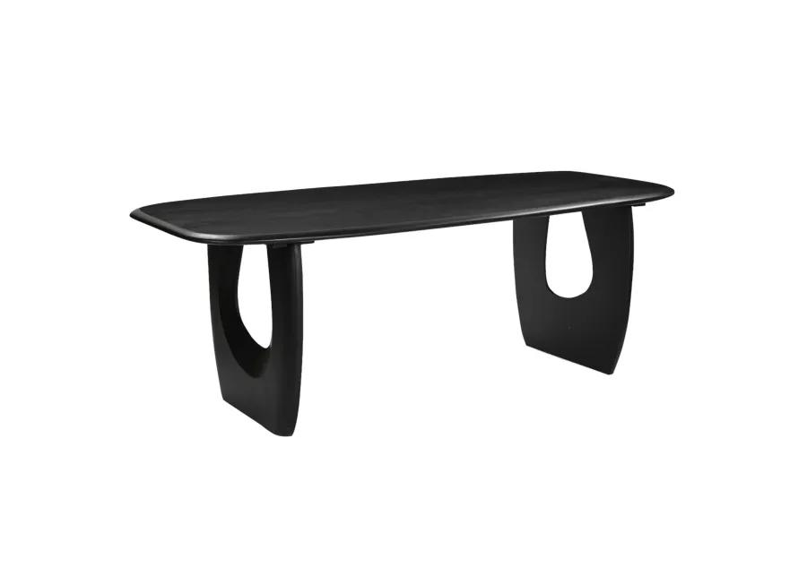 Wood, 51" Modern Mid-century Coffee Table, Blk, Kd