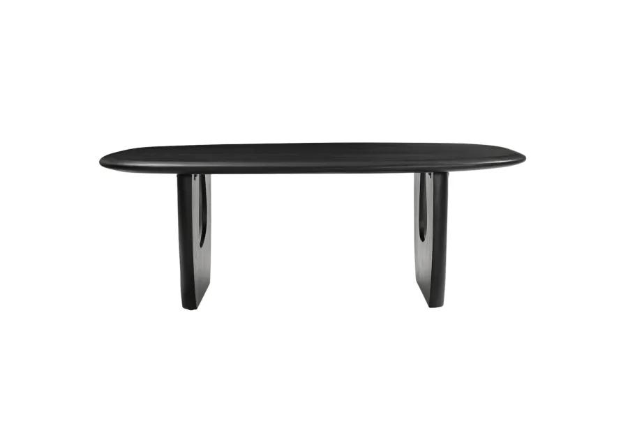 Wood, 51" Modern Mid-century Coffee Table, Blk, Kd