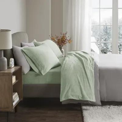 True North by Sleep Philosophy Soloft Plush Green Sheet Set