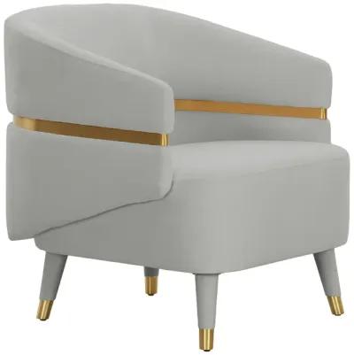 Ayla Cream Velvet Accent Chair