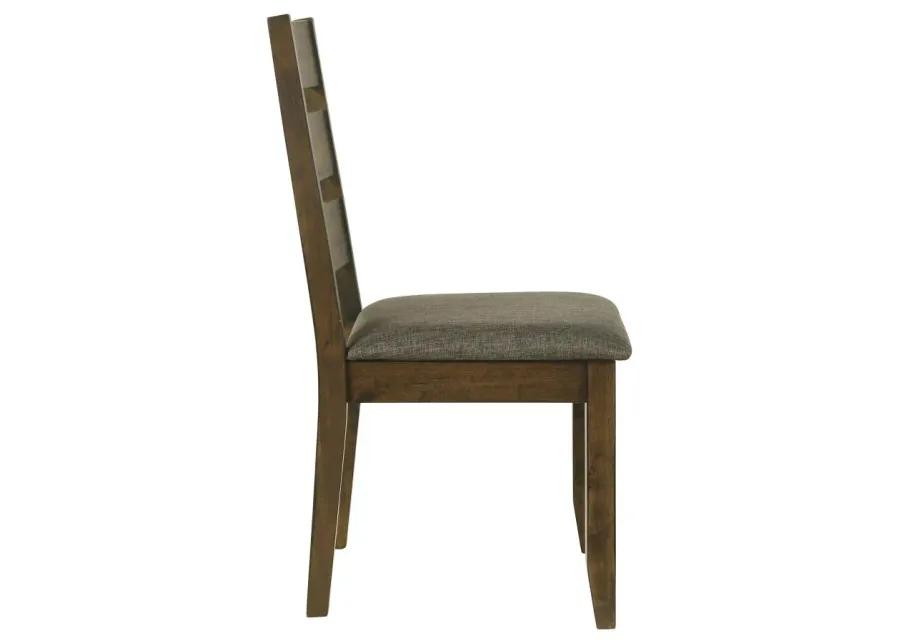 Alston Ladder Back Dining Side Chairs Knotty Nutmeg and Grey (Set of 2)