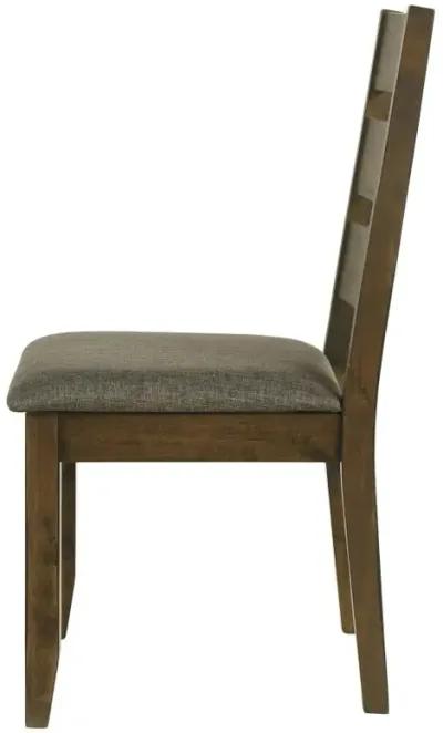 Alston Ladder Back Dining Side Chairs Knotty Nutmeg and Grey (Set of 2)