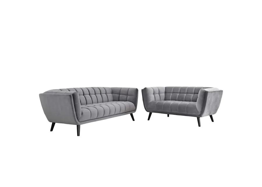 Bestow 2 Piece Performance Velvet Sofa and Loveseat Set