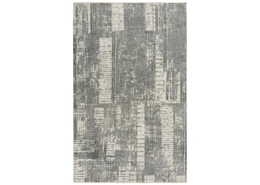 Couture Gray Classic/Updated NZ Wool/Tencel Blend 9'x12' Rectangle Rug