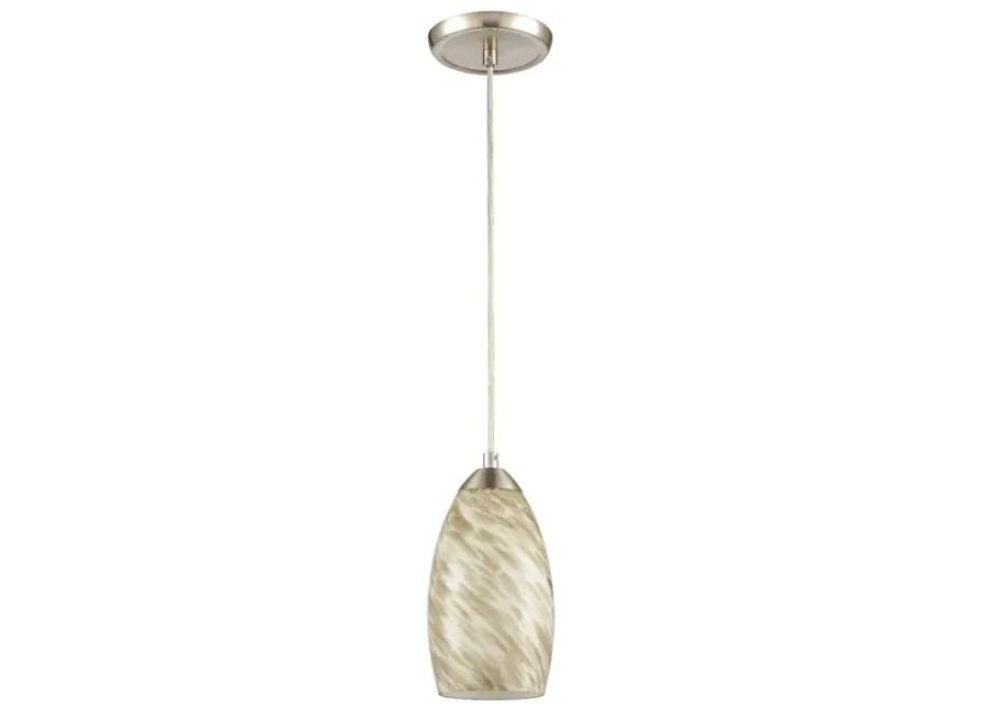 Evening Sky 5" Wide 1-Light Mini Pendant - Satin Nickel