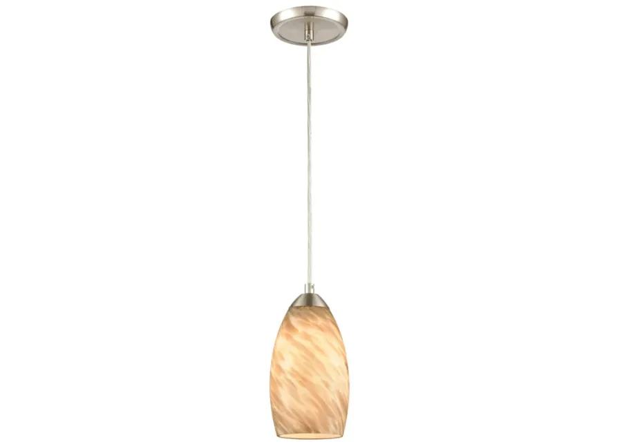 Evening Sky 5" Wide 1-Light Mini Pendant - Satin Nickel