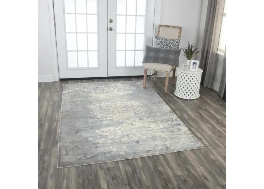 Chelsea Gray/Cream Vine/Scroll Polyester 3'11" x 5'6" Rectangle Rug