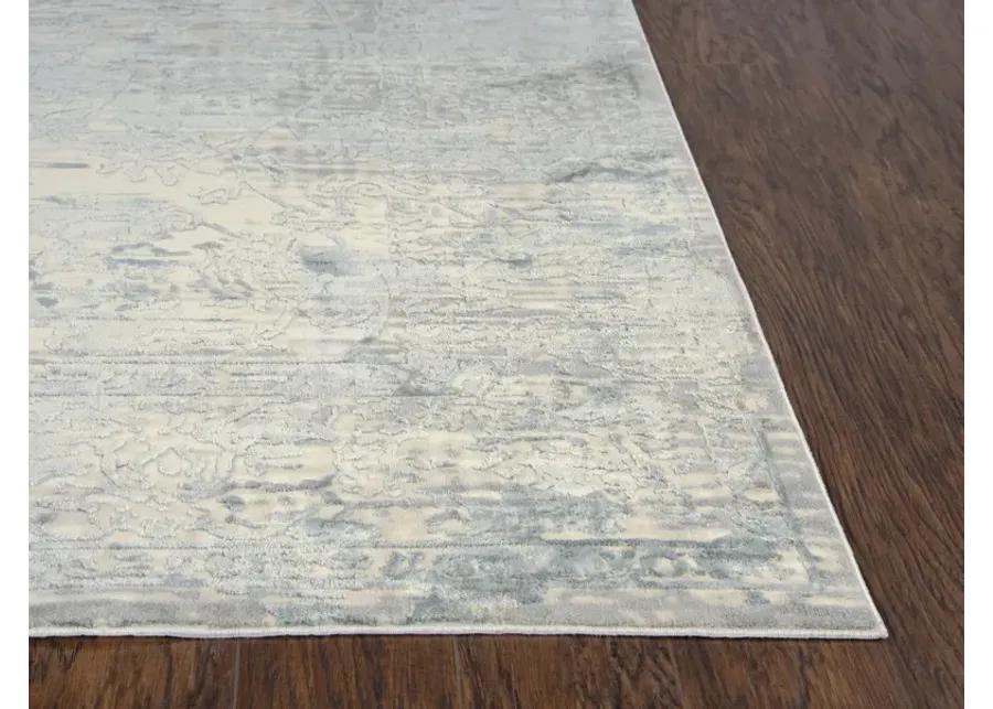 Chelsea Gray/Cream Vine/Scroll Polyester 3'11" x 5'6" Rectangle Rug