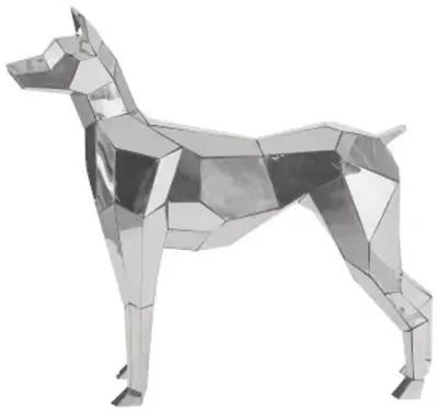 crazy cut dog, stainless steel, silver