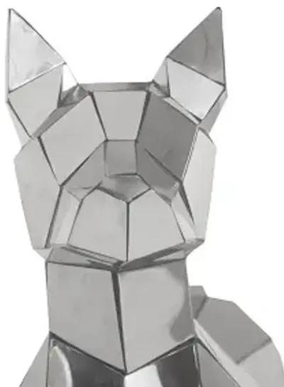 crazy cut dog, stainless steel, silver