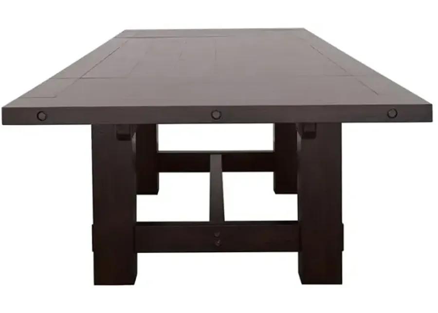 Calandra Rectangle Dining Table with Extension Leaf Vintage Java