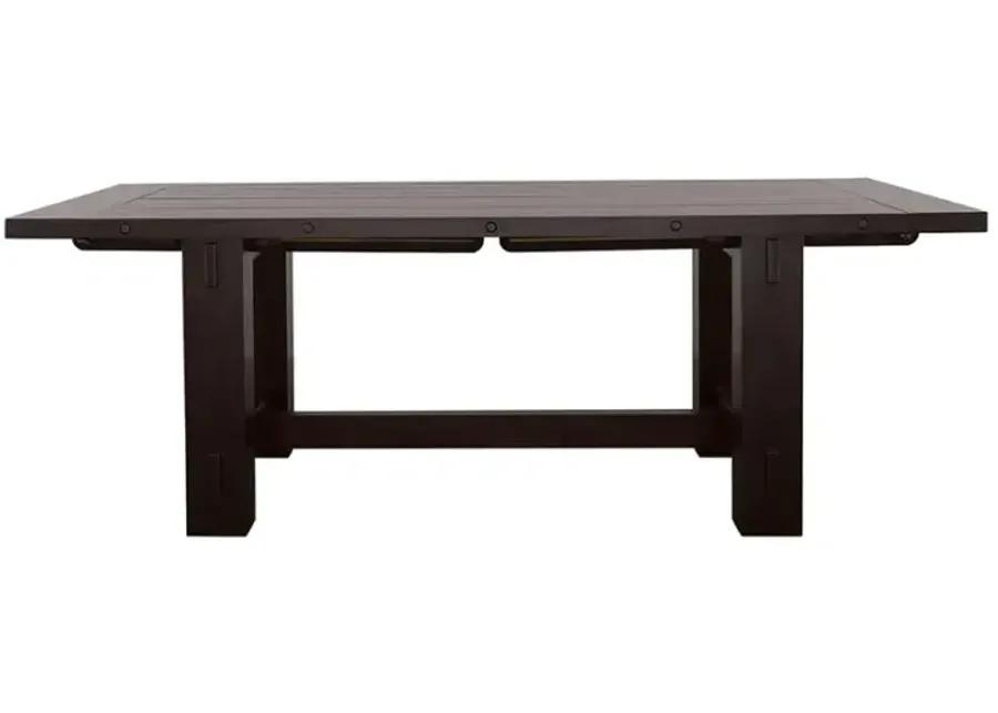 Calandra Rectangle Dining Table with Extension Leaf Vintage Java