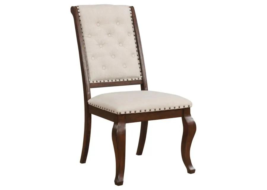 Brockway Tufted Dining Chairs Cream and Antique Java (Set of 2)