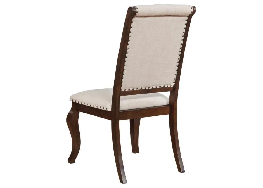 Brockway Tufted Dining Chairs Cream and Antique Java (Set of 2)