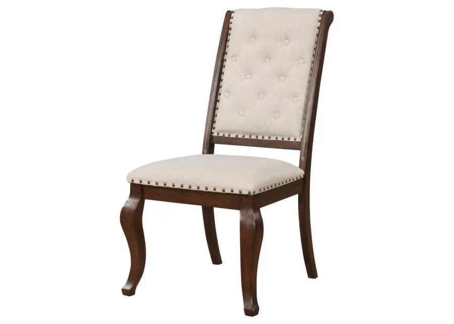 Brockway Tufted Dining Chairs Cream and Antique Java (Set of 2)